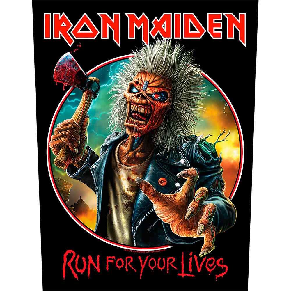 Iron Maiden - Run For Your Lives RÃ¼ckenaufnÃ¤her - Schwarz